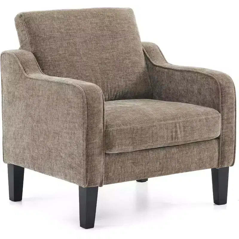 VINGLI Accent Chair for Living Room Chairs Reading Chair Mid Century Modern Chair Soft Chenille Sofa Chair Upholstered Arm Chair Comfy Side Chair