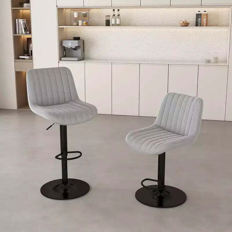 TUYOHW Modern Swivel Counter Height Bar Stool Set of 2,Adjustable Height Bar Chair with Footstool,Ergonomic Back for Kitchen Island,Home,Bar
