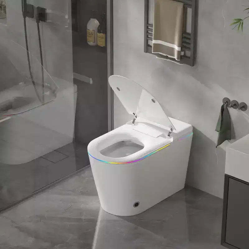 Dyonery Smart Toilet, Tankless One-Piece with Foam Shield, Auto Open/Close Lid, Heated Bidet & Dryer, LED Night Light, Auto Flush