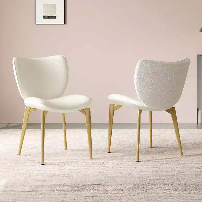 Set of 2 Modern PU Leather Dining Chairs with leather texture backrest, Stylish Side Chairs for Kitchen, Dining Room, or Living Room-Panipeachy