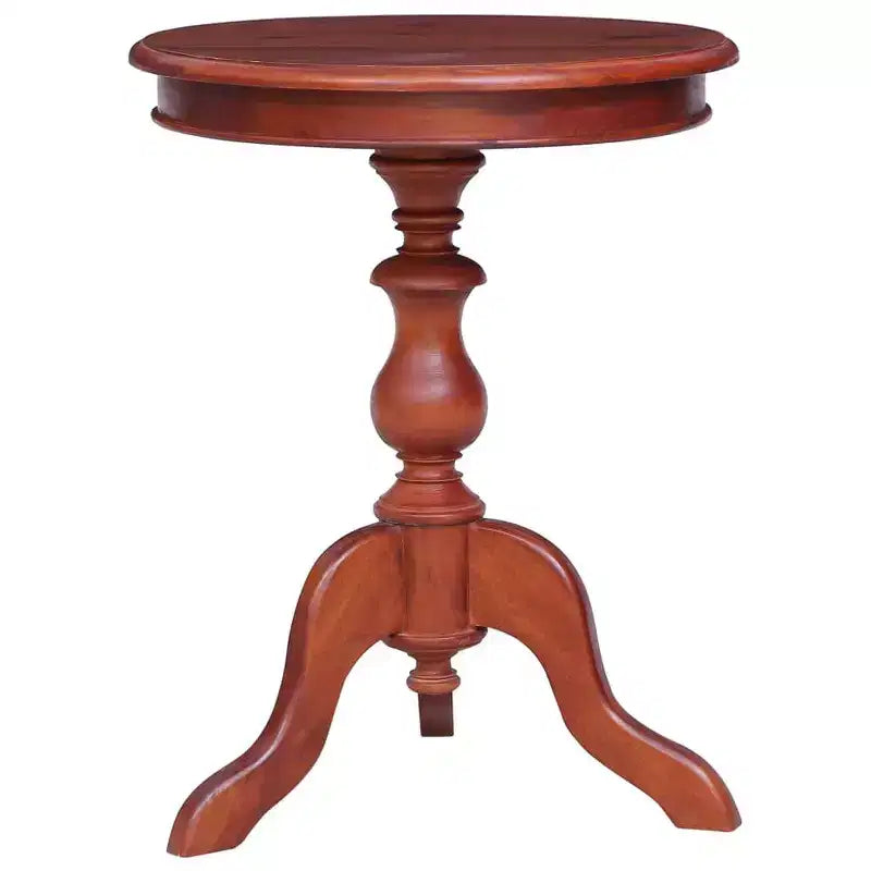 vidaXL Side Table Round End Table Coffee Table Natural Solid Wood Mahogany