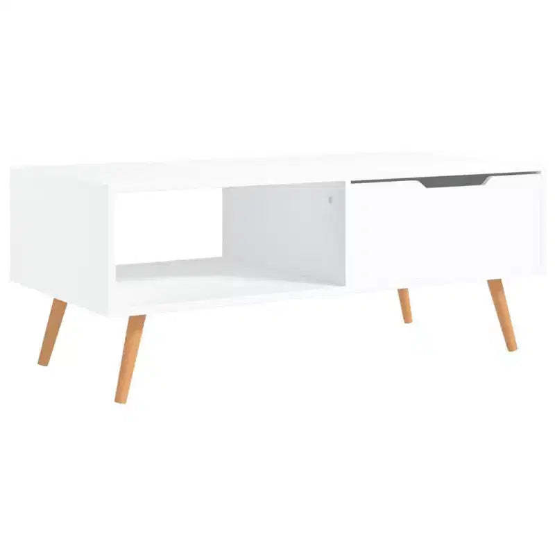vidaXL Coffee Table White Engineered Wood Medium Coffee Table