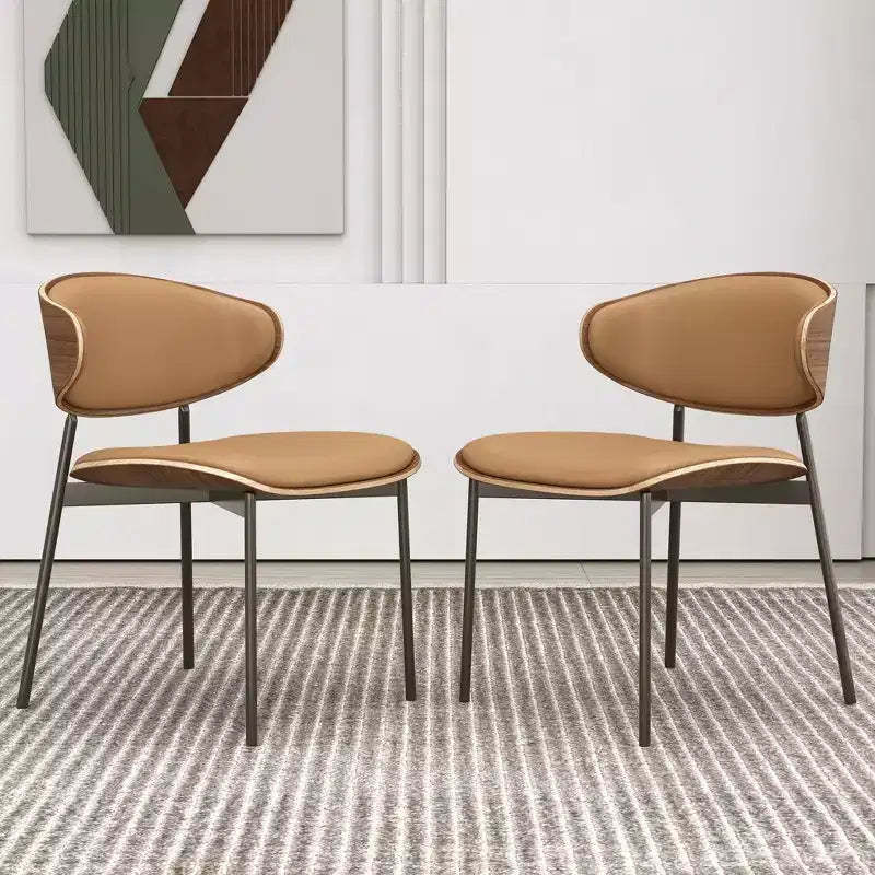 Luck Live Farmhouse Dining Chairs with Metal Frame, Soft Upholstered Seat & Back (Set Of 2)