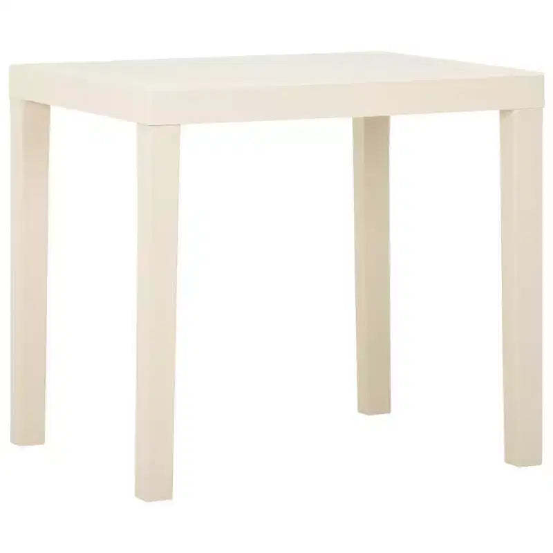 vidaXL Patio Table White 31.1x25.6x28.3 Plastic