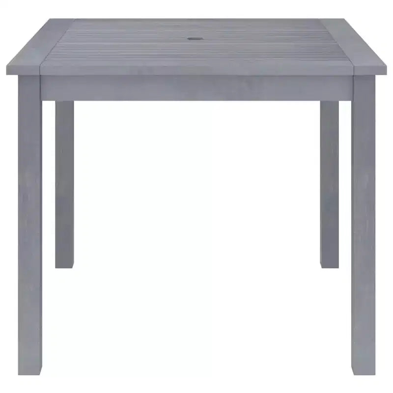 vidaXL Dining Table Grey Solid Acacia Wood - 34.6 x 34.6 x 29.1