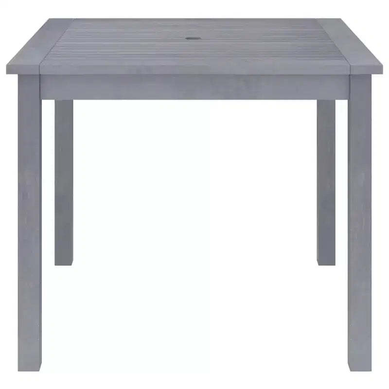 vidaXL Dining Table Grey Solid Acacia Wood - 34.6 x 34.6 x 29.1