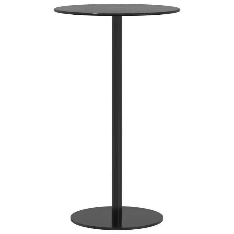 vidaXL Patio Table Round Black 23.6x41.3 Steel
