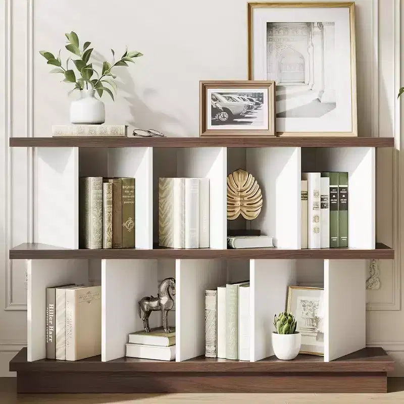COZONY 8-Cube Storage Shelf Organizer, Cube Bookshelf with 10 Removable Panels for Living Room, Bedroom & Home Office