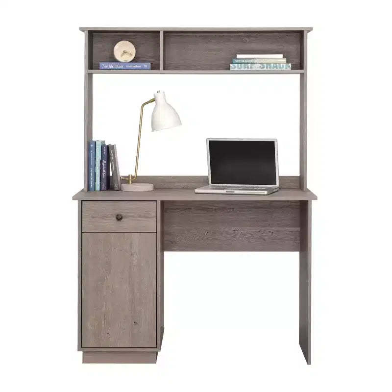 GDFStudio Harper 60H Wood Desk with Hutch