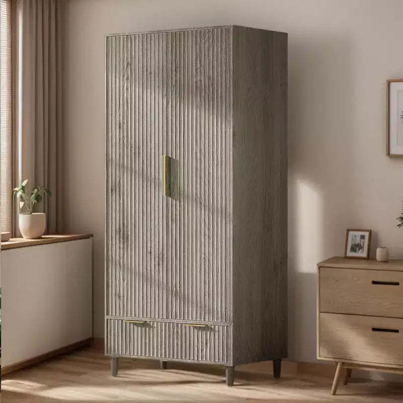 Wardrobe Armoire 2 Door 1 Drawer