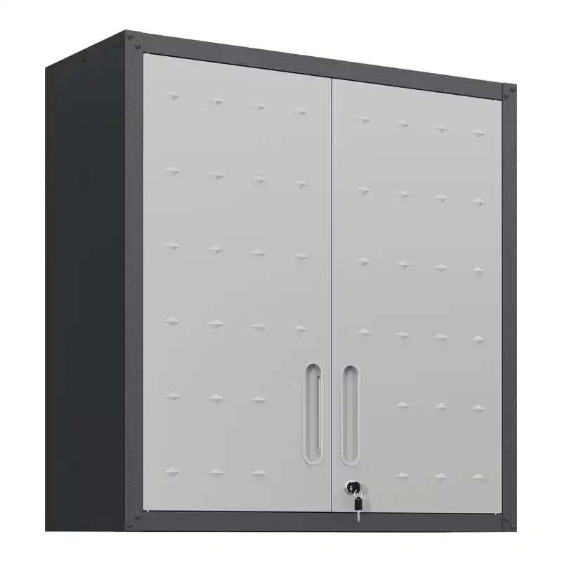 VIYET 30H Wall-Mounted Metal Storage Cabinet - Adjustable Shelf + Locking Doors, Thickened Alloy Steel, Garage/Office/Warehouse/Utility Room