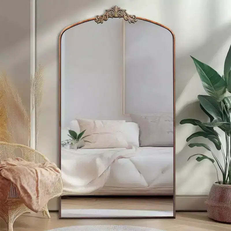 TUYOHW 66x36 Arched Full Length Mirror with Metal Frame,Oversized Leaning Floor Full Body Mirror for Bedroom,Living Room