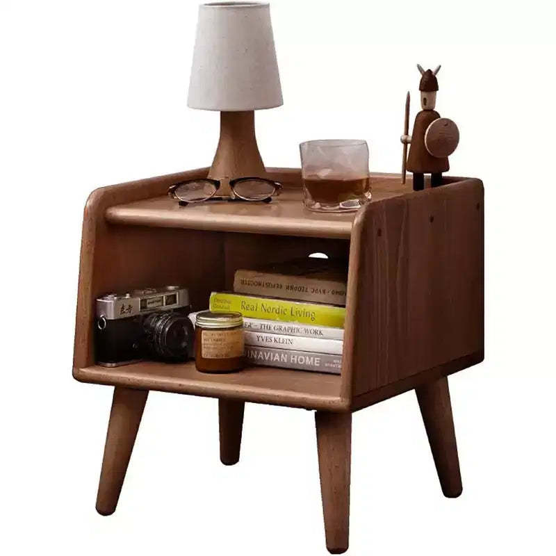 Bedside Tables, Side Tables Living Room with Large Open Storage Compartment, 4 Legs Bedside Cupboard