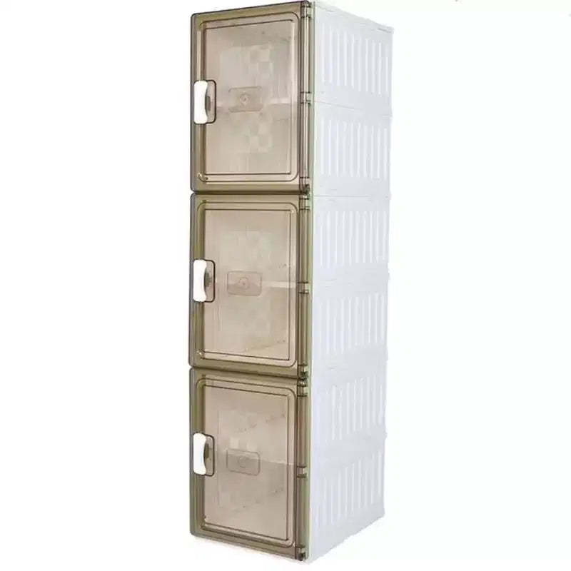 3 PCS Shoe Organizer, Clear Plastic Stackable Shoe Organizer for Closet, Clear Plastic Stackable Shoe Box for Entryway Space Saving Collapsible