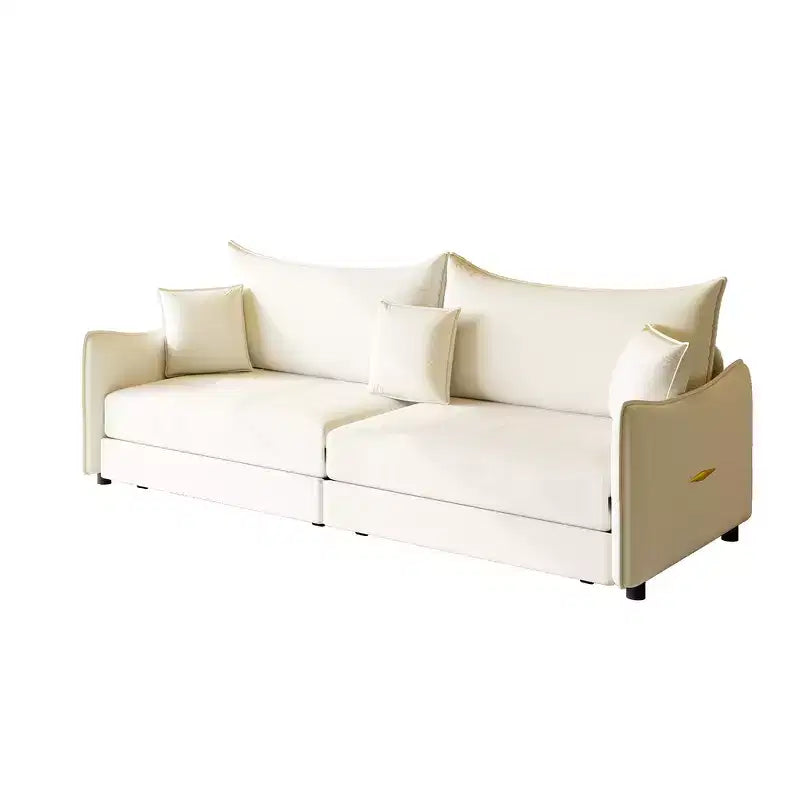 Whisen 81.9 Modern Velvet 3-Seater Couch, King Size Pull Out Sofa Bed, 3-in-1 Convertible Sofa Bed Couch with 3 Pillows