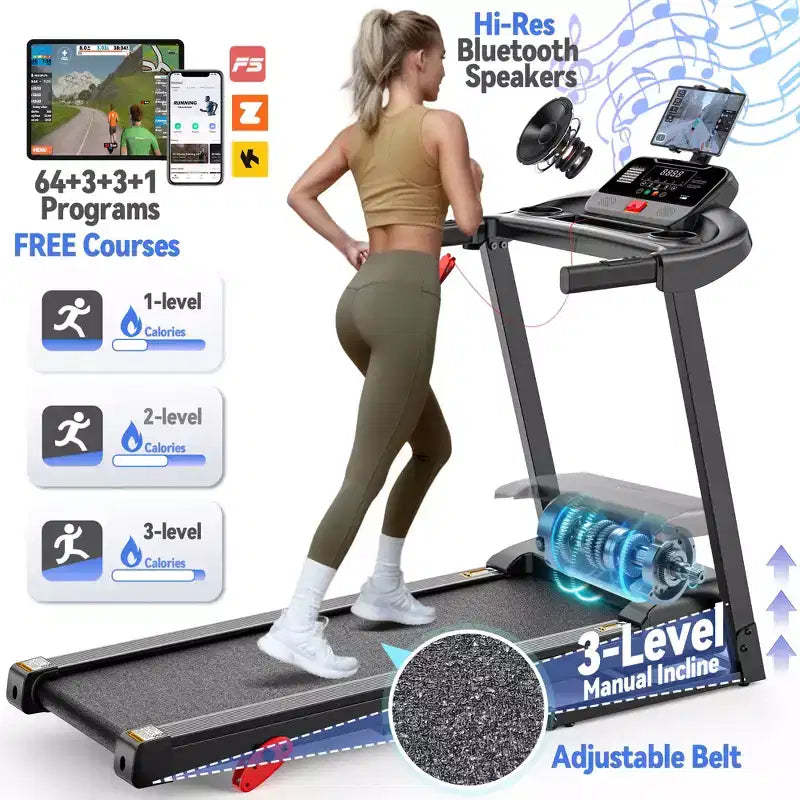 Treadmill on Sale,Treadmills Clearance with Adjustable Incline,7.5mph Speed Running Machine,Treadmill 300 lb Capacity,Walking Running Treadmill