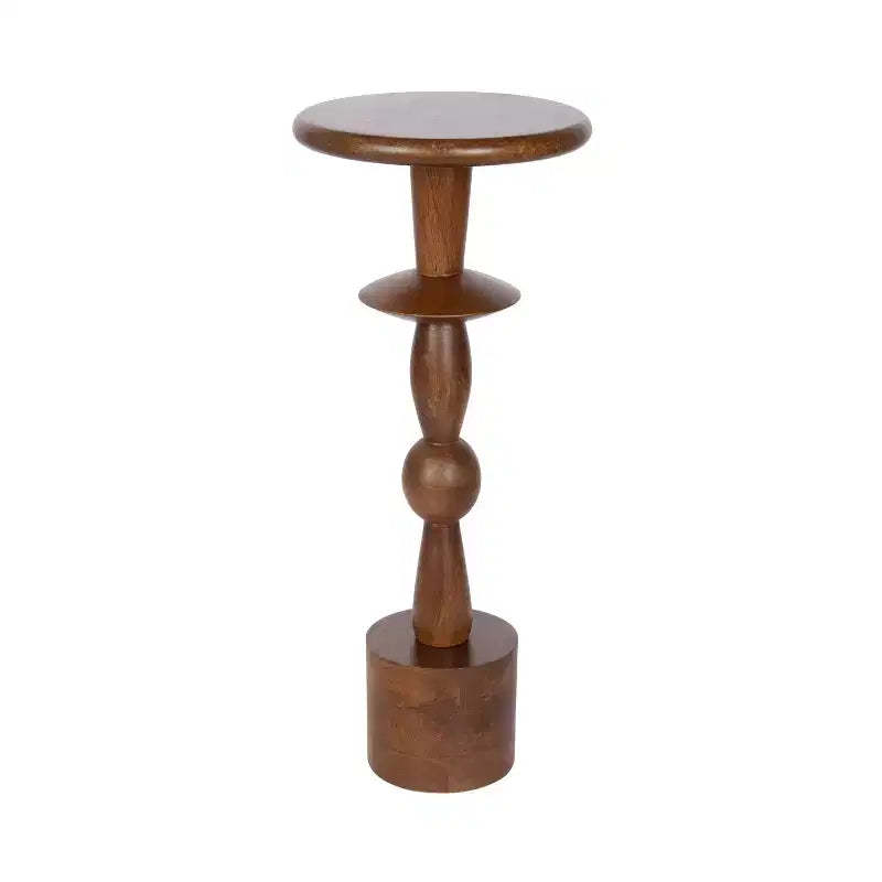 Kate and Laurel Avenal Drink Table, 9x9x22, Walnut Brown