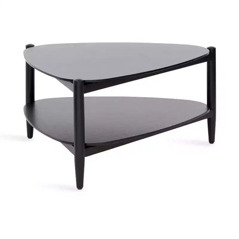 Kate and Laurel Knowlton Wood Coffee Table, 32x31x17, Black