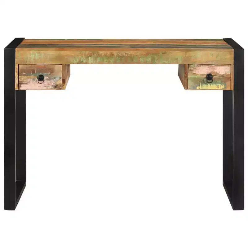 vidaXL Desk Standing Home Office Table Computer Desk Workstation Solid Wood - 43.3 x 19.7 x 30.3 Solid Reclaimed Wood