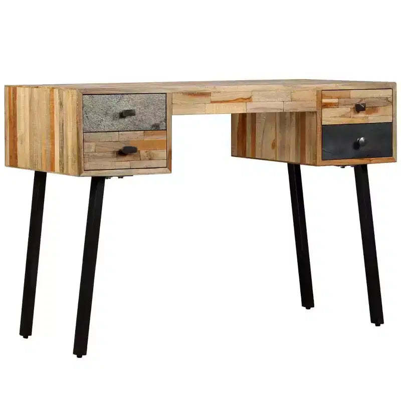 vidaXL Writing Desk Solid Reclaimed Teak 43.3x19.6x29.9