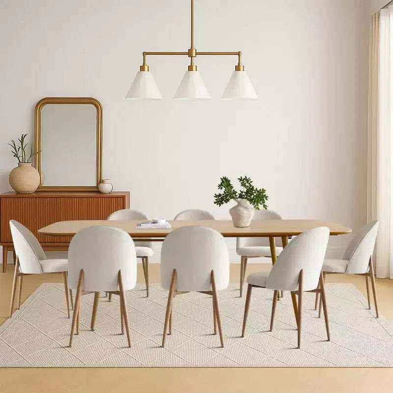 9-Piece Expandable Dining Table Set, 94.5 Wood-Look Extendable Table and 8 Comfy Curved-Back Chairs for Kitchen or Dining Room-Panipeachy