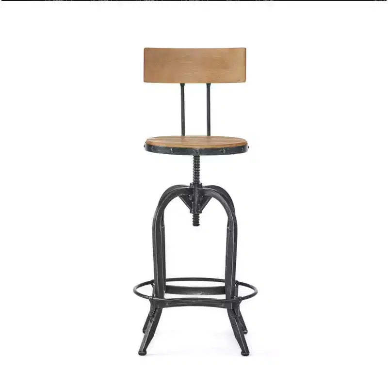 Natural Solid Wood Fir Bar Stool