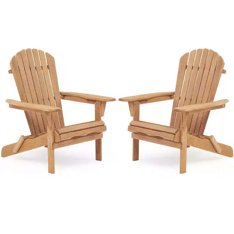 TUYOHW Foldable Patio Adirondack Chair,Set of 2,Oversized Accent Chair for Porch,Garden & Backyard,Outdoor Lounge Chair,330lbs Capacity
