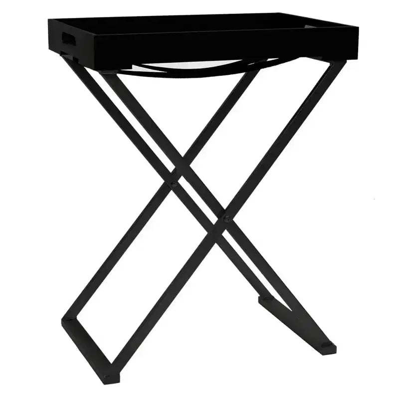 vidaXL Folding Table Accent Foldable Side Tea End Table with Iron Frame MDF