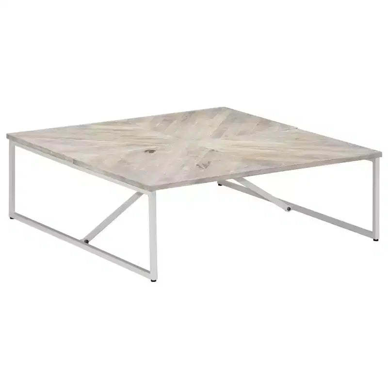 vidaXL Coffee Table End Table Living Room Side Sofa Table Solid Wood Mango - White