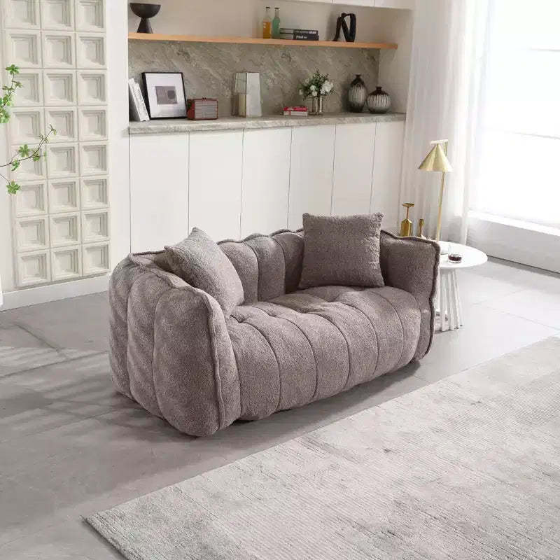 TUYOHW Bean Bag Chair for 2, High-Resilience Foam Floor Sofa Chair for Spacious Comfort, Comfy Seating for Living Room and Shared Spaces