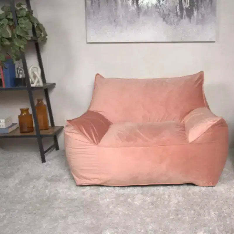 TUYOHW Velvet Bean Bag Chair, Plush Memory Foam Floor Chair for Luxurious Comfort, Lazy Sofa Chair for Living Room, Bedroom and Office