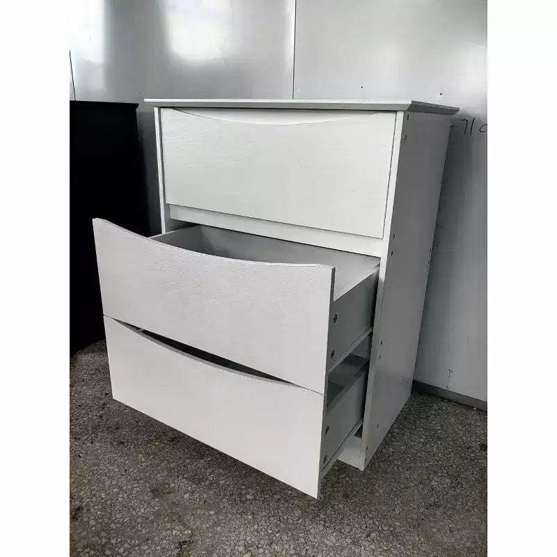 Wooden Dresser with 3 Drawers, Tall Modern Closet with Deep Storage, Large Chest of Drawers with Wide Top, Long Storage Dresser for Bedroom