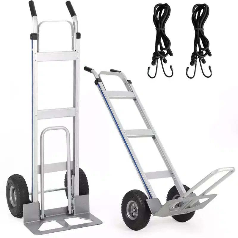 COZONY Aluminum Hand Truck/Stair Climbing Cart, 600 LBS Capacity, Heavy Duty Cart With Extendable Base