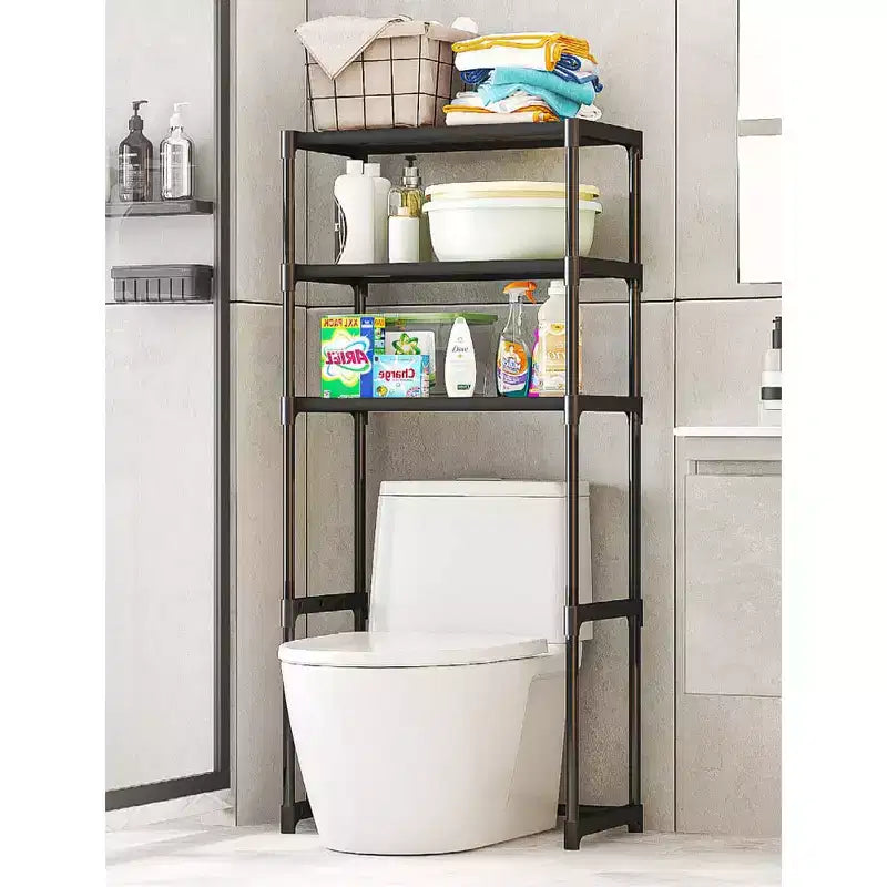 GustoWave 3-Tier Over The Toilet Rack, Metal Bathroom Shelves, Over The Toilet Storage, Freestanding Above Toilet Shel, Space Saver