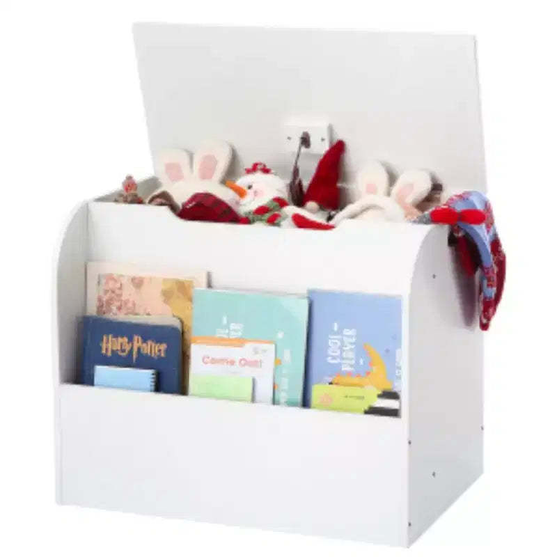 Double Compartment Toy Box (MDF) - White