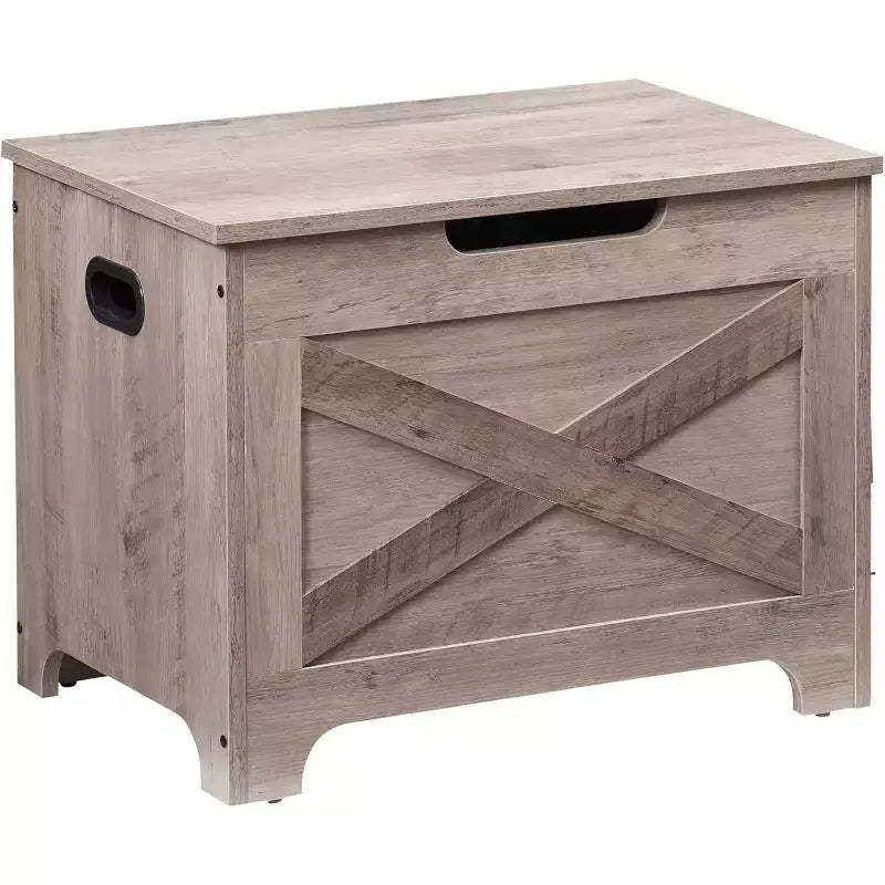 Storage Chest, Lift Top Storage Trunk with Safety Hinge, Barn Style Organizer, Wooden Entryway Bench, Large Storage Chest for Entryway,Bedroom
