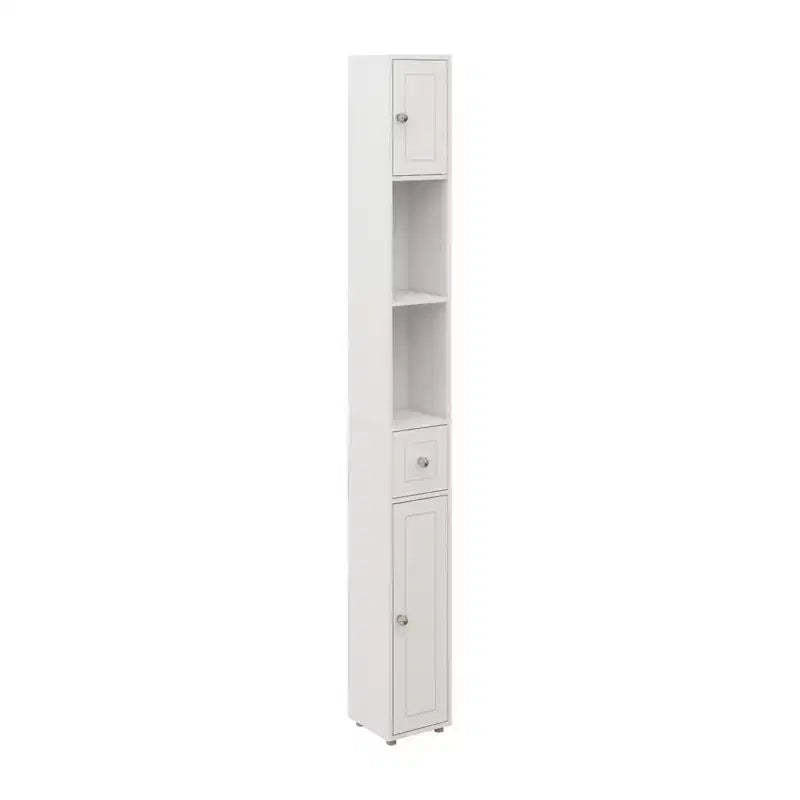 sumyeg Tall Slim 71 Freestanding Bathroom Cabinet with Drawer, 2 Doors & Adjustable Shelves in White