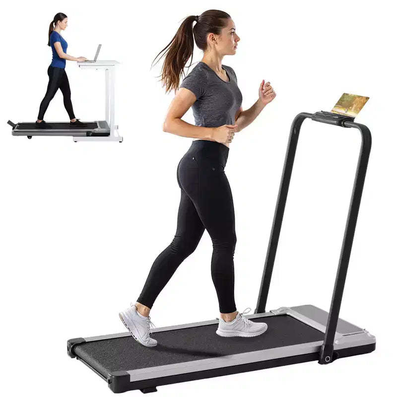Okak Armless Walking Pad Treadmill with 200LBS Capacity, 3-IN-1 Portable Treadmill, Compact Treadmill for All Age Runner