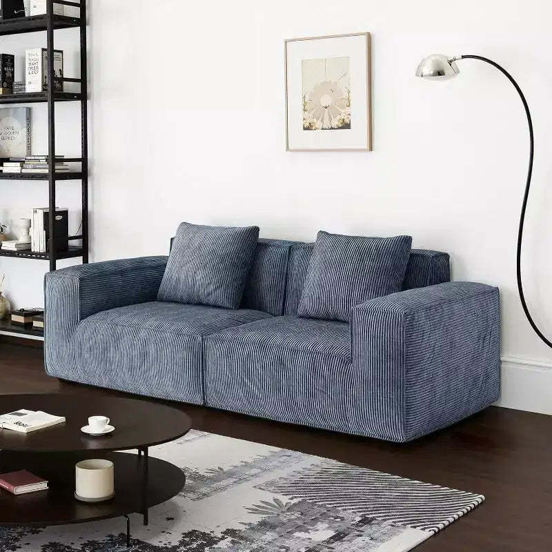 Sectional Cloud Couch, Convertible Tofu Block Sofa Floor Sofa Bed Armrest Comfy Sleeper Sofa, for Living Room Bedroom