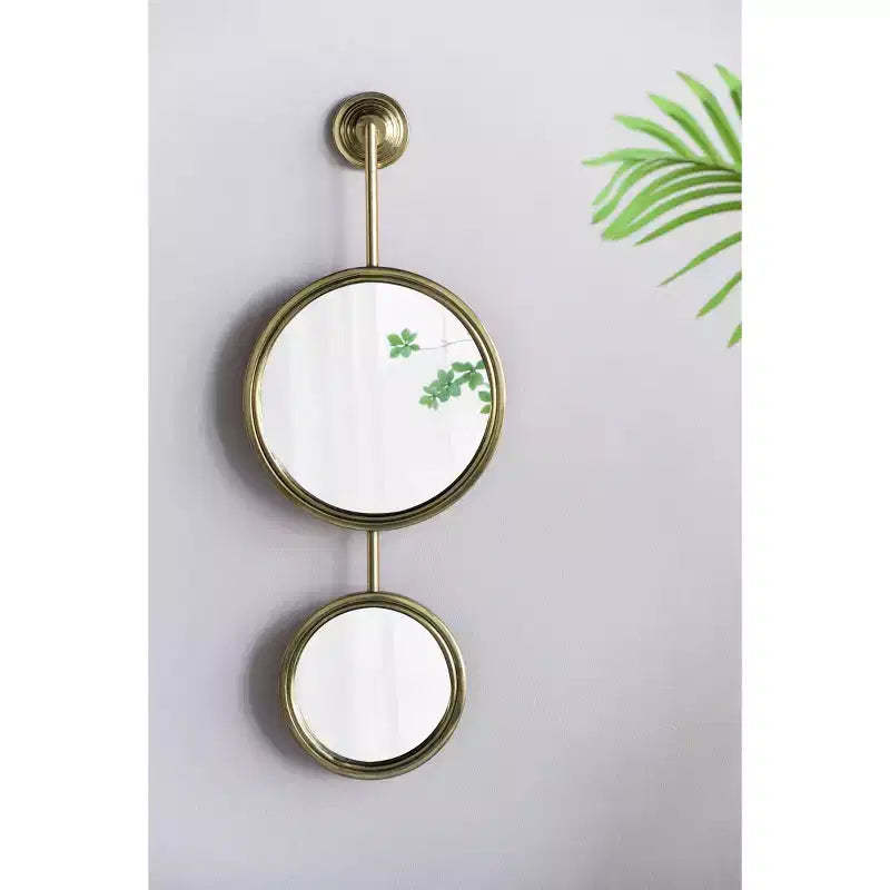 11 x 28.5 Inch Contemporary Circle Wall Mirror Set of 2