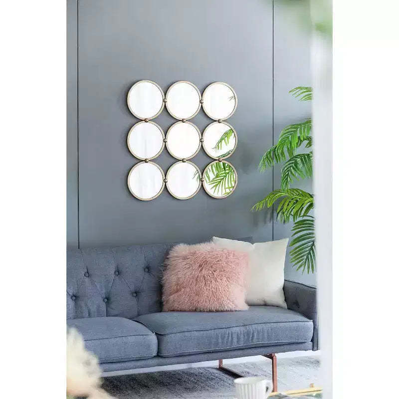 27.2 Inch Contemporary Minimalist Decorative Wall Mirror
