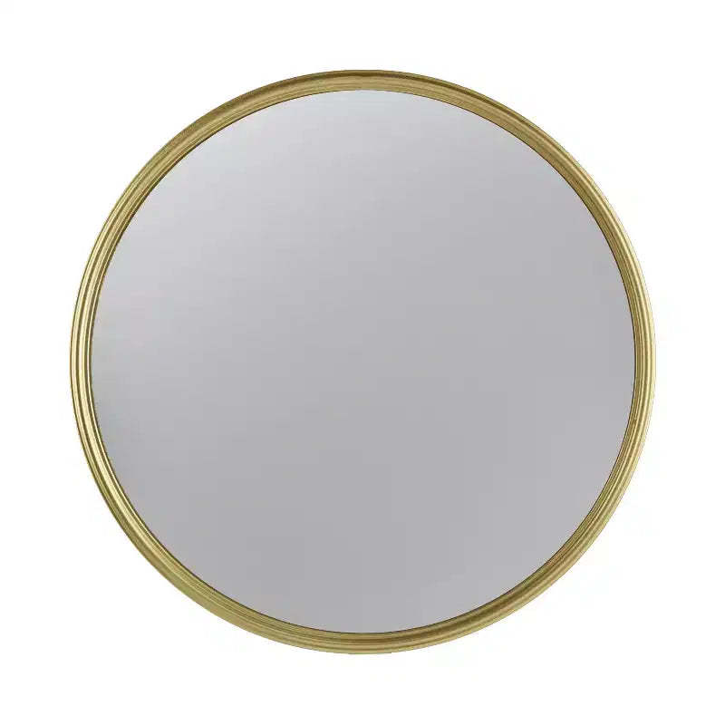 11 Inch Round Gold Wall Mirror with Iron Frame