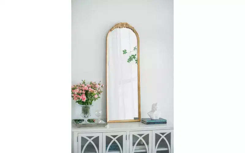 19 x 56 Inch Wood Floor Mirror Full Length Design
