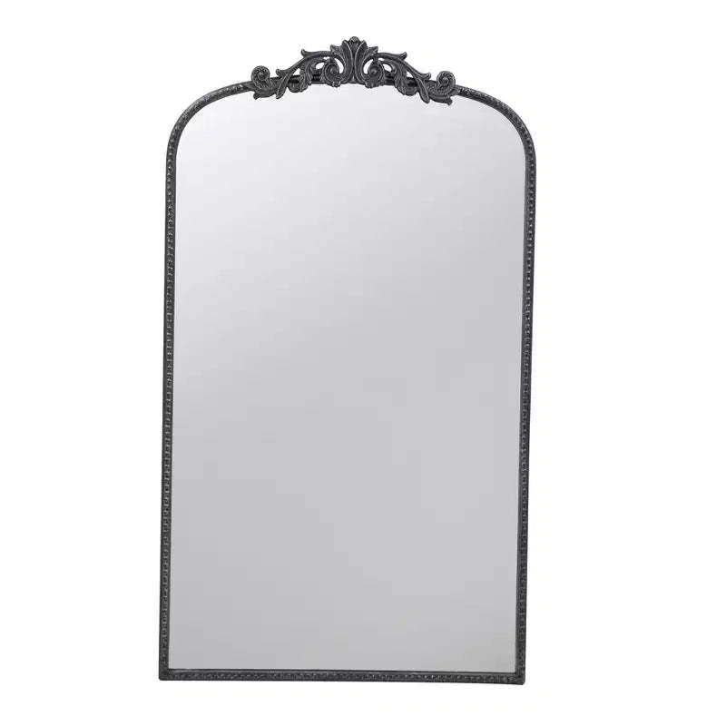 24 x 42 Inch Rectangular Wall Mirror with Baroque Inspired Frame