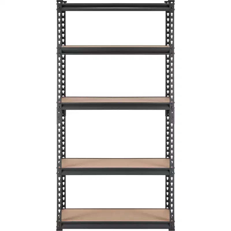 VIYET 5-Tier Adjustable Storage Shelving Unit, 2000LBS Total Capacity Heavy-Duty Metal Rack, 30L12W60H for Garage/Kitchen/Pantry/Basement (Black)