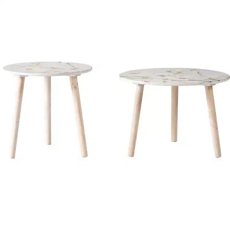 Set of 2 Matching Side Tables Living Room Accent