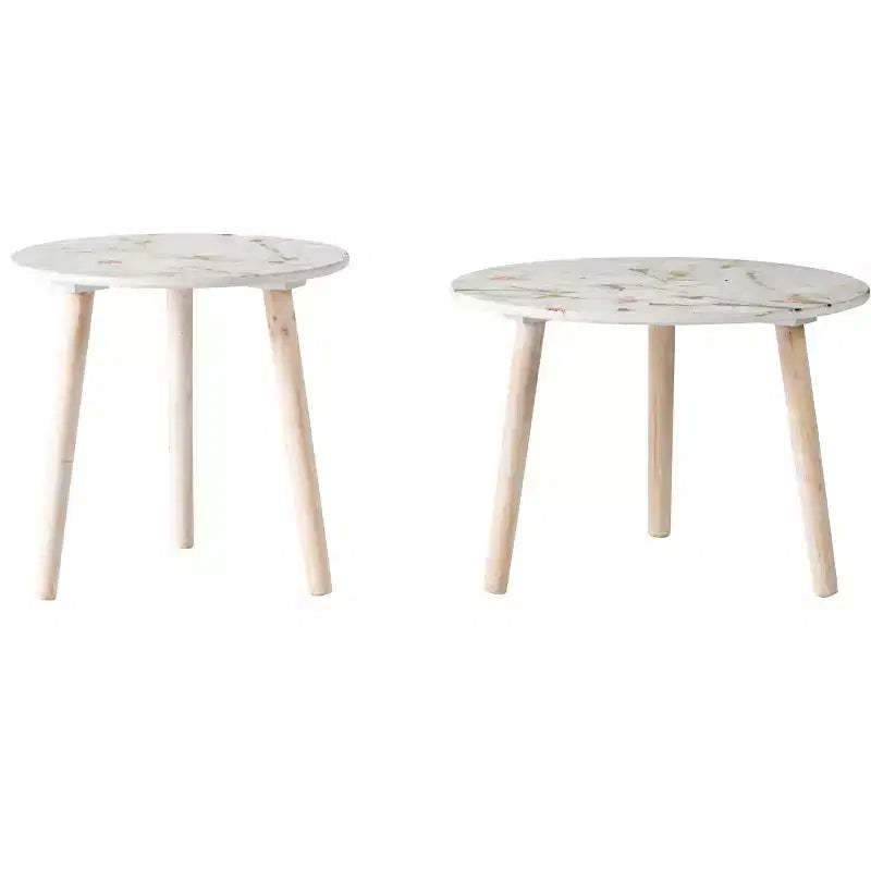 Set of 2 Matching Side Tables Living Room Accent