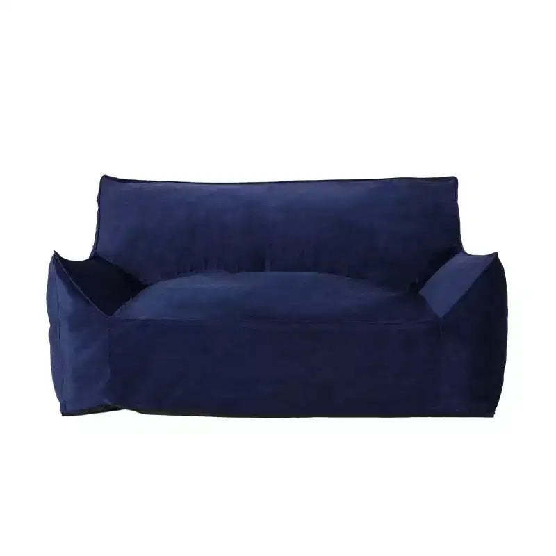 Okak 2-Seater Velvet Bean Bag Chair,Oversized Lounger Beanbag Chair Sofa with Armrests & Removable Cover,Floor Sofa for Living Room Bedroom