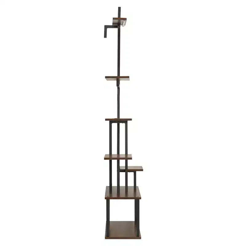 VIYET 2-Pack 65.5 Tall 7-Tier Half-Moon Metal Plant Stand, Indoor with Grow Lights, 3 Timer &10 Brightness