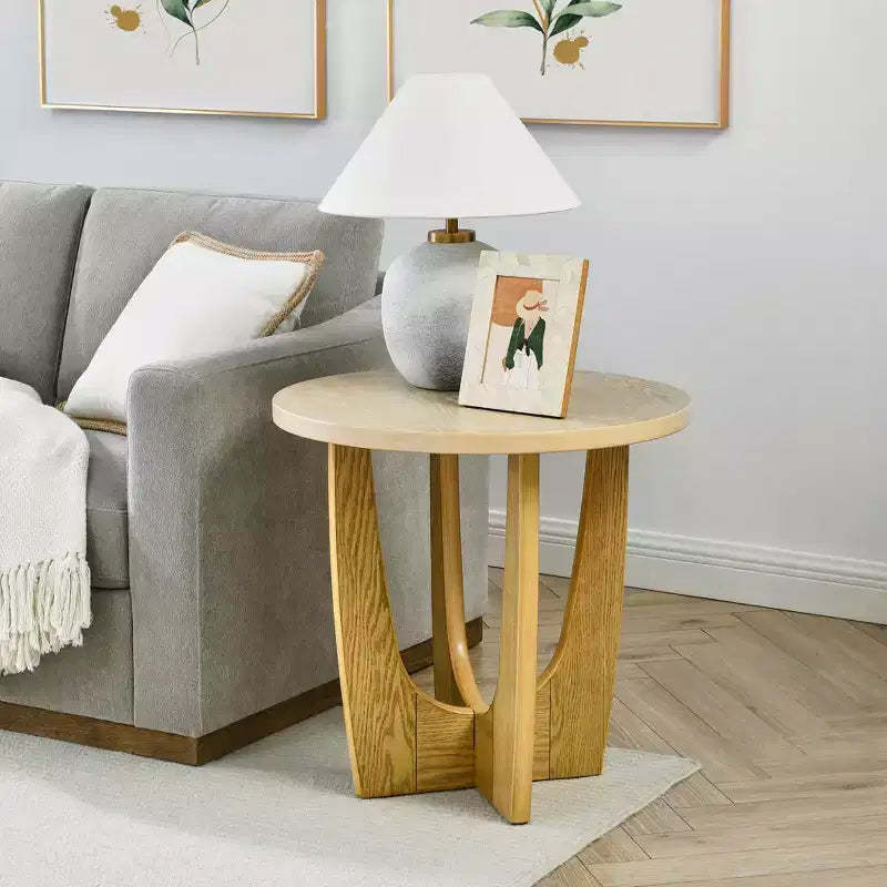 GDFStudio Bartlett Wooden 25 Round End Table